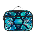 Turquoise Ethnic Aztec Trippy Print Portable Lunch Bag