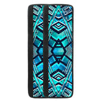 Turquoise Ethnic Aztec Trippy Print Refrigerator Handle Covers