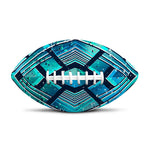 Turquoise Ethnic Aztec Trippy Print Rugby Ball