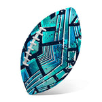 Turquoise Ethnic Aztec Trippy Print Rugby Ball
