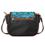 Turquoise Ethnic Aztec Trippy Print Saddle Bag