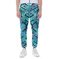 Turquoise Ethnic Aztec Trippy Print Joggers