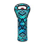 Turquoise Ethnic Aztec Trippy Print Single Neoprene Wine Tote