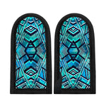Turquoise Ethnic Aztec Trippy Print Skillet Handle Cover