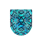 Turquoise Ethnic Aztec Trippy Print Toilet Lid Cover