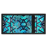 Turquoise Ethnic Aztec Trippy Print Trifold Wallet