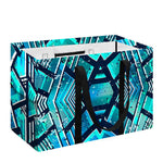 Turquoise Ethnic Aztec Trippy Print Utility Tote Bag