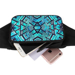 Turquoise Ethnic Aztec Trippy Print Waist Bag