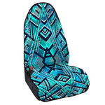 Turquoise Ethnic Aztec Trippy Print Waterproof Car Seat Cover