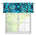 Turquoise Ethnic Aztec Trippy Print Window Valance