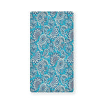 Turquoise Floral Bohemian Pattern Print Baby Crib Sheet