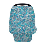 Turquoise Floral Bohemian Pattern Print Baby Seat Cover
