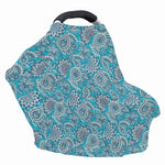 Turquoise Floral Bohemian Pattern Print Baby Seat Cover