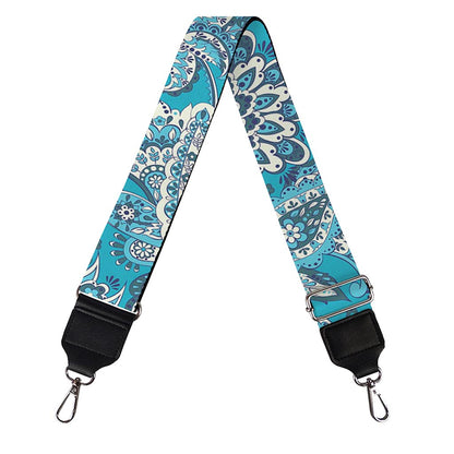 Turquoise Floral Bohemian Pattern Print Bag Strap