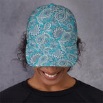 Turquoise Floral Bohemian Pattern Print Baseball Cap