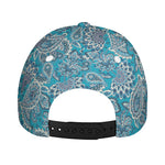 Turquoise Floral Bohemian Pattern Print Baseball Cap