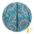 Turquoise Floral Bohemian Pattern Print Basketball