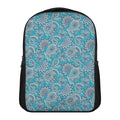 Turquoise Floral Bohemian Pattern Print Casual Backpack