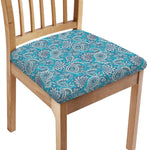 Turquoise Floral Bohemian Pattern Print Chair Cushion Cover