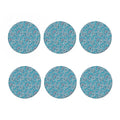 Turquoise Floral Bohemian Pattern Print Coaster Set