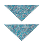 Turquoise Floral Bohemian Pattern Print Dog Bandana