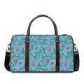Turquoise Floral Bohemian Pattern Print Duffel Bag