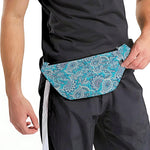 Turquoise Floral Bohemian Pattern Print Fanny Pack