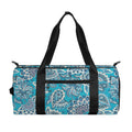 Turquoise Floral Bohemian Pattern Print Gym Bag