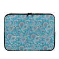 Turquoise Floral Bohemian Pattern Print Laptop Sleeve
