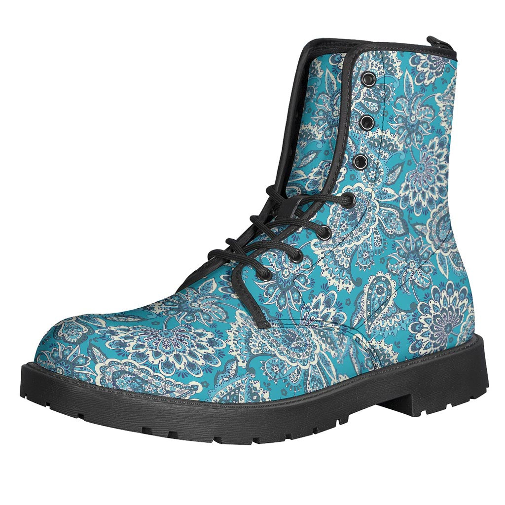 Turquoise Floral Bohemian Pattern Print Backpack