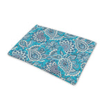 Turquoise Floral Bohemian Pattern Print Pet Cooling Mat Cover