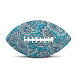 Turquoise Floral Bohemian Pattern Print Rugby Ball