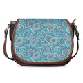 Turquoise Floral Bohemian Pattern Print Saddle Bag
