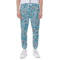 Turquoise Floral Bohemian Pattern Print Joggers