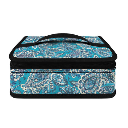 Turquoise Floral Bohemian Pattern Print Small Lunch Bag
