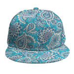 Turquoise Floral Bohemian Pattern Print Snapback Cap