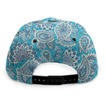 Turquoise Floral Bohemian Pattern Print Snapback Cap