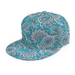 Turquoise Floral Bohemian Pattern Print Snapback Cap