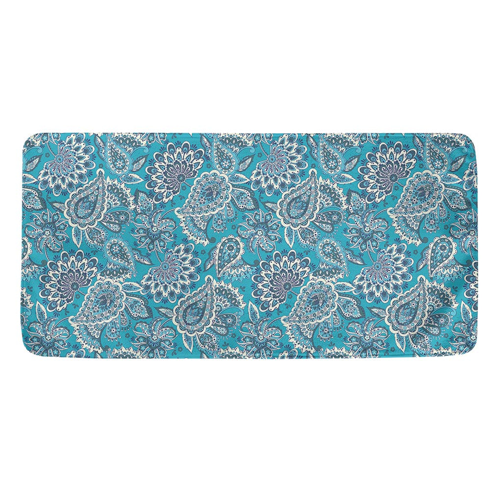Turquoise Floral Bohemian Pattern Print Towel