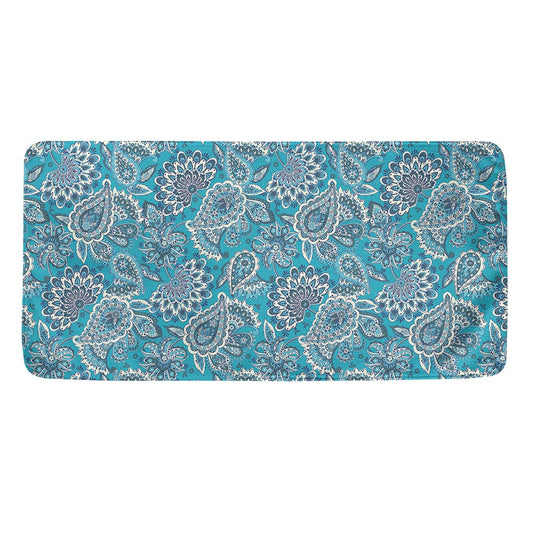 Turquoise Floral Bohemian Pattern Print Towel
