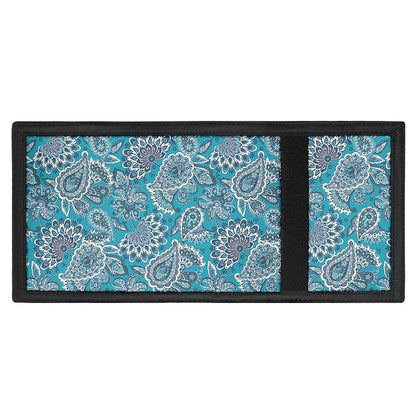 Turquoise Floral Bohemian Pattern Print Trifold Wallet