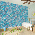 Turquoise Floral Bohemian Pattern Print Wall Sticker
