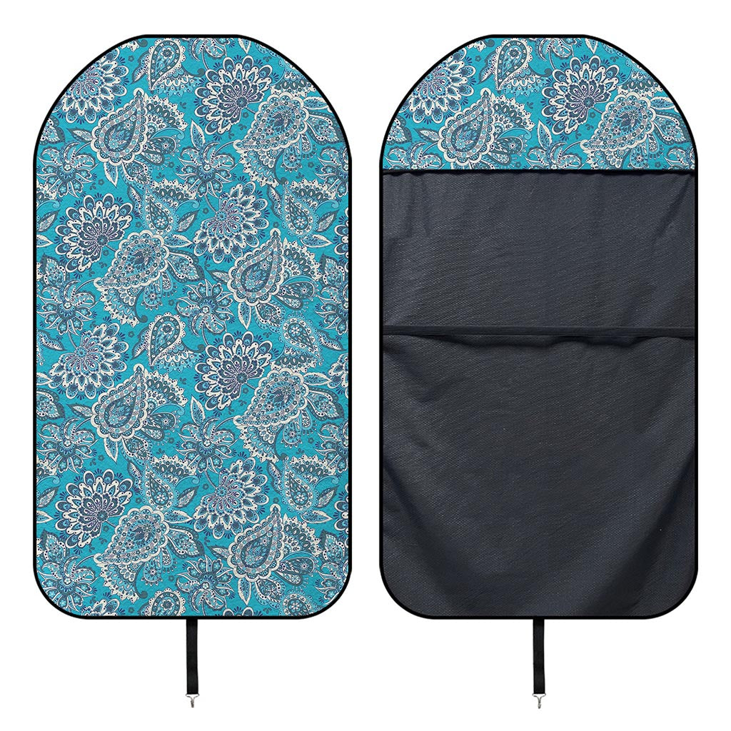 Turquoise Floral Bohemian Pattern Print Waterproof Car Seat Cover