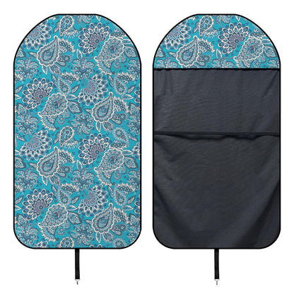 Turquoise Floral Bohemian Pattern Print Waterproof Car Seat Cover