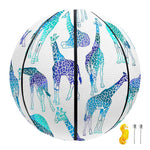 Turquoise Giraffe Pattern Print Basketball