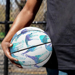 Turquoise Giraffe Pattern Print Basketball