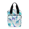 Turquoise Giraffe Pattern Print Bible Tote Bag
