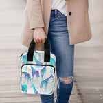 Turquoise Giraffe Pattern Print Bible Tote Bag