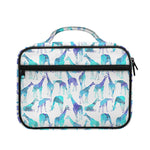 Turquoise Giraffe Pattern Print Briefcase Bible Bag