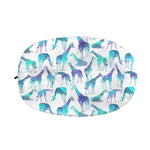 Turquoise Giraffe Pattern Print Car Side Mirror Covers